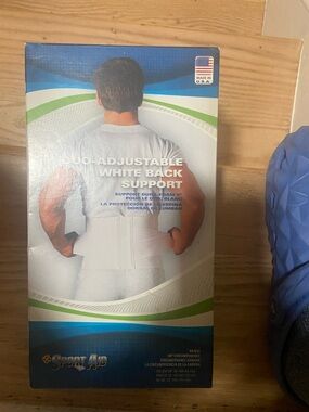 Sport-Aid - Cinturón trasero DUROFOAM SPORTAID White Adjustable Back Support -